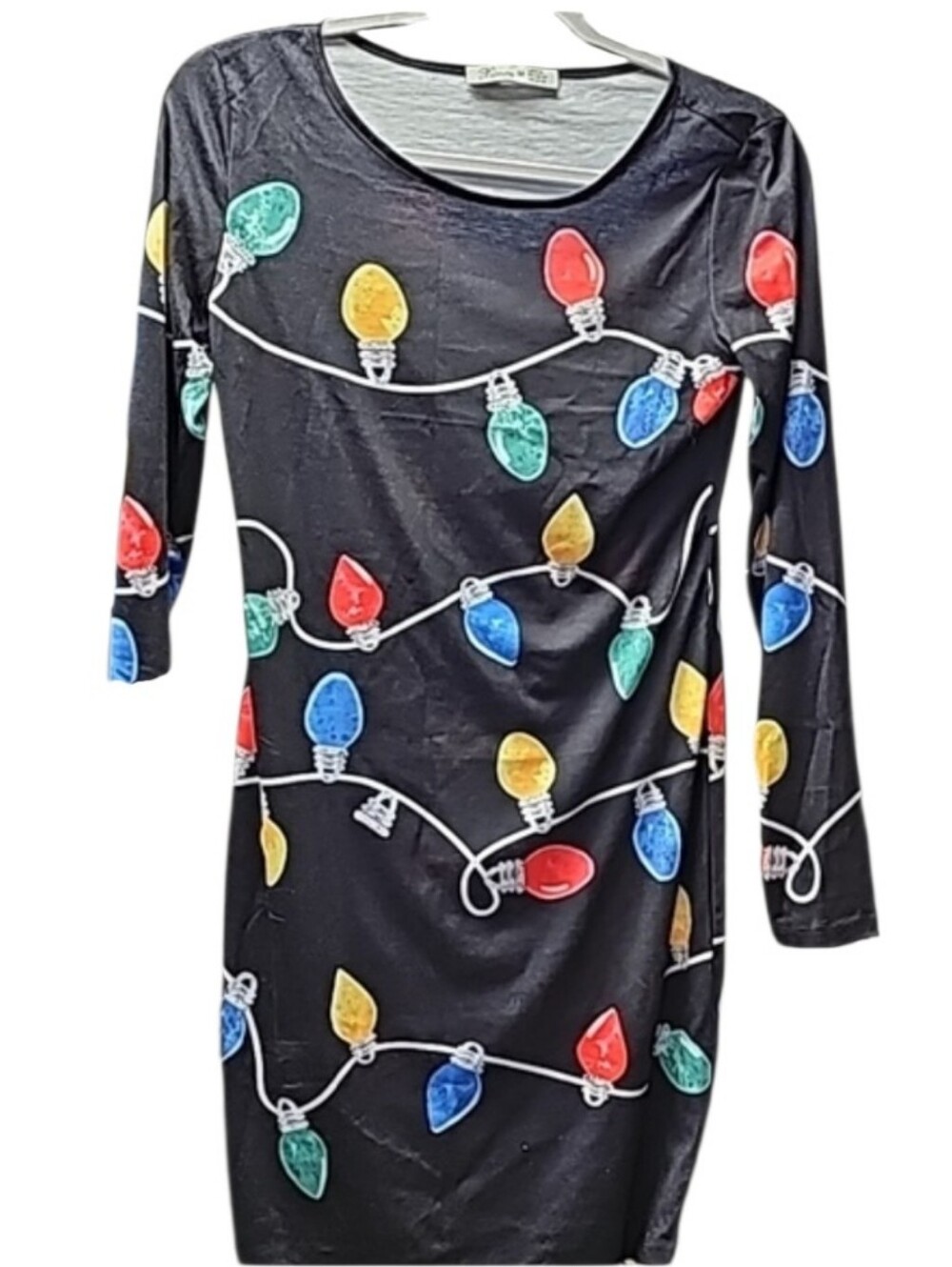 🎄 Xmas lights bodycon dress NWOT